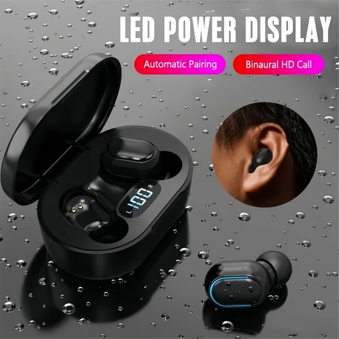 E7S TWS True Wireless Earphones Digital Display Screen Bluetooth 5 4