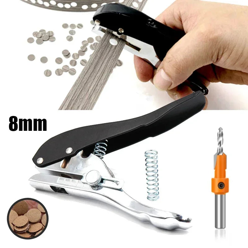 Manual Edge Band Puncher Plier Hole Card Punching Tool Plastic Sheet