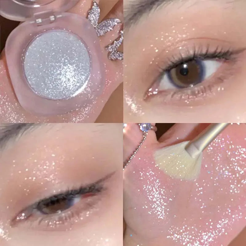 Diamond Highlighter Palette Glitter Glossy Pearlescent Shiny