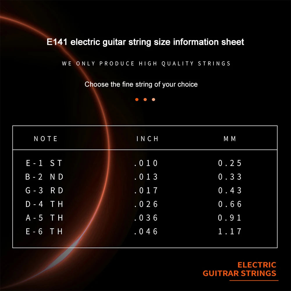 Electric Guitar Strings Nickel Alloy Musical Instruments Accessories