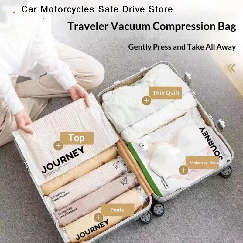 No Pump Required Hand Roll Vacuum Storage Bags Reusable Space Saving