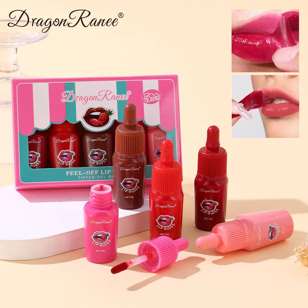 5Pcs/Set Lip Glaze Matte Set Holiday Gift Moisturizing, Waterproof, Sweat-Proof, Delicate, Long-Lasting, Non-Fading Lipstick, Daily Versatile Lip Gloss Set Zpaxo