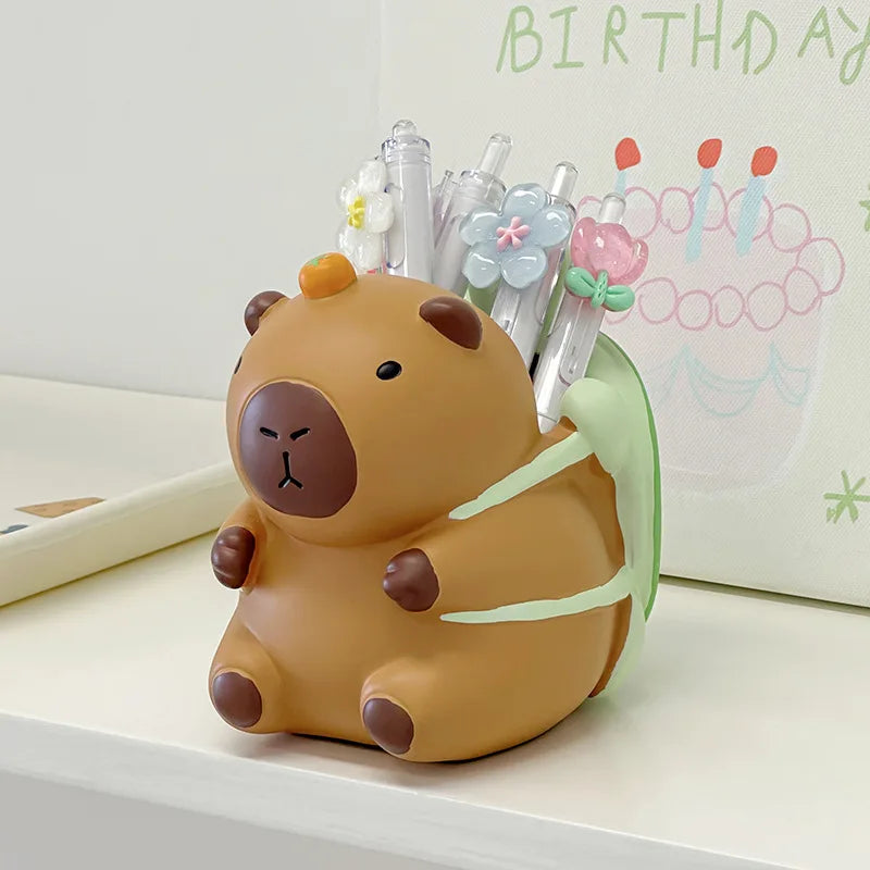 Creative Capibara Pen Holder, Student Office Desktop, High-end Multi-functional Stationery Storage Box, Decorative Ornament Zpaxo