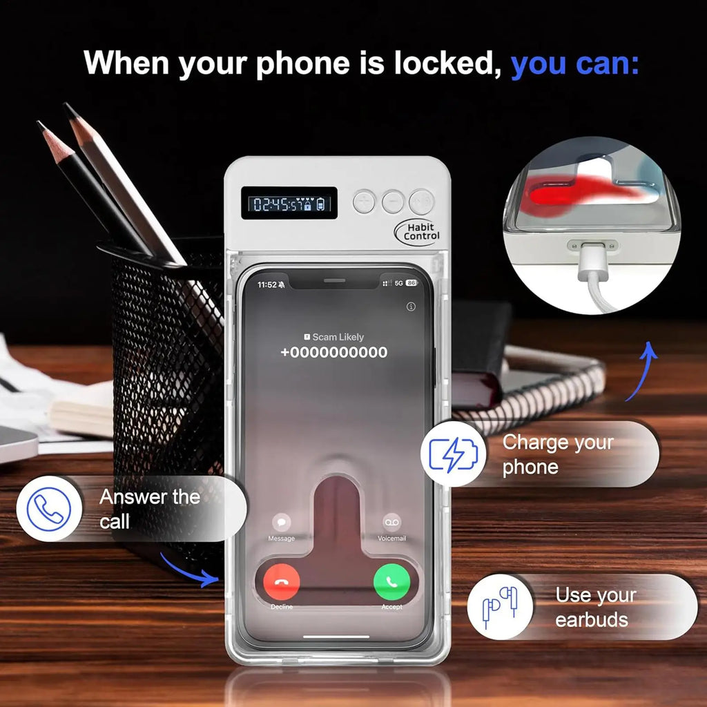 Phone Lock Box Self-control Case Timer Timed Cell Jail Locker