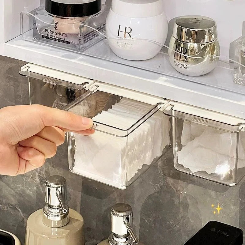 Transparent Pull-Out Drawer Storage Box – Bathroom Organizer