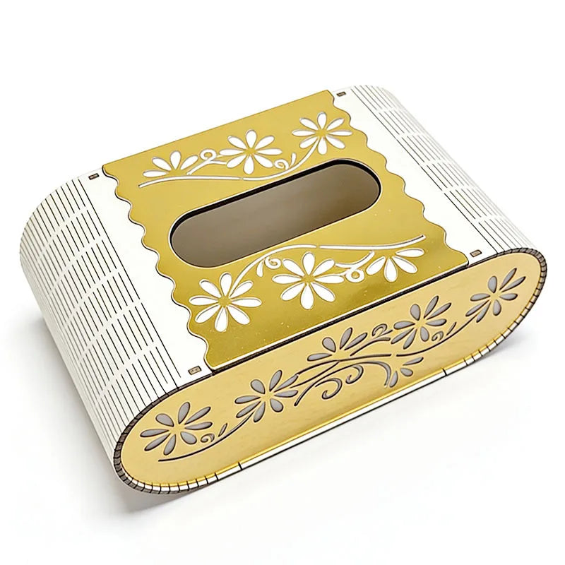 European Wooden Carved Tissue Box – Tabletop Dispenser & Gift Tissue Box Holder Zpaxo B