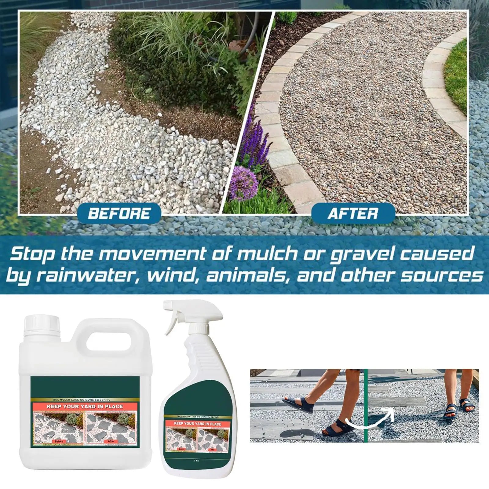 Rock Glue Strong Stone Adhesive Gravel Binder Invisible Bonding Agent