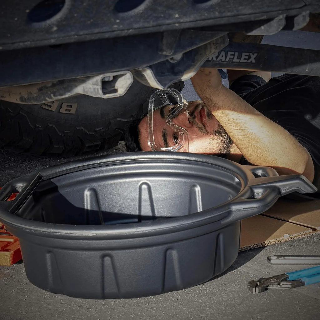10L/15L Leakproof Oil Drain Pan – Car & Motorcycle Oil Change