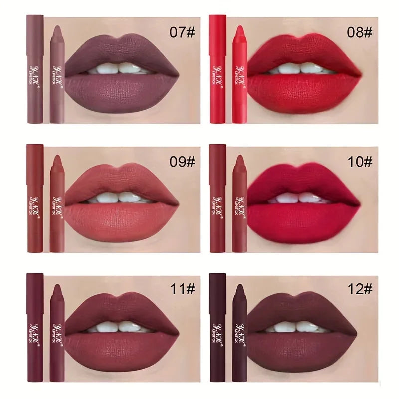 Nude Series Velvet Matte Lipstick Pencil Waterproof Long Lasting Red Lip Stick Non-Stick Cup Makeup Lip Tint Pen Cosmetic Makeup Zpaxo