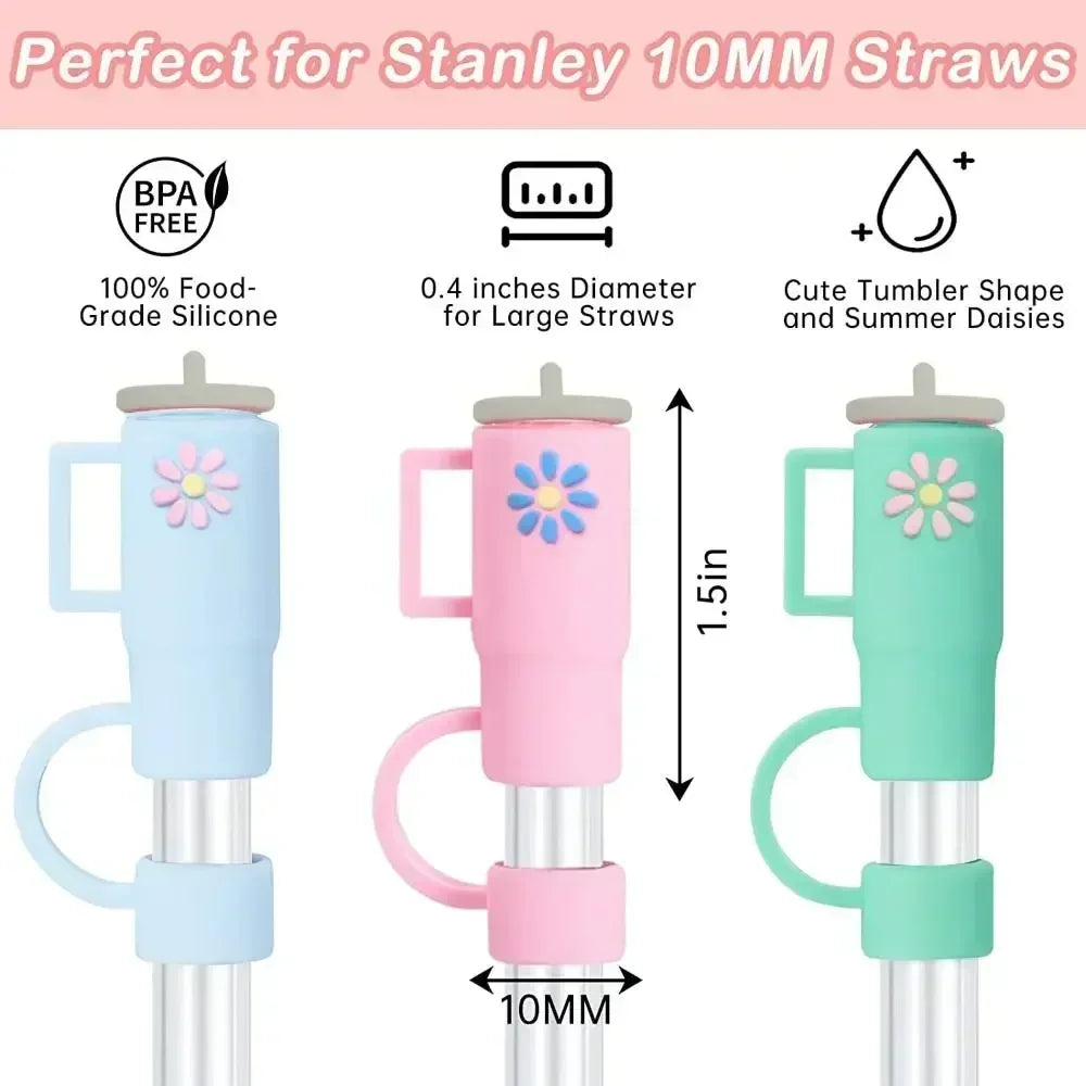 Silicone Straw Cover Caps 10mm – Fits Stanley Cup Straws Straw Tip Cover Zpaxo