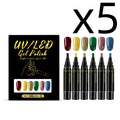 6-Color Nail Polish Pen Set – Quick Dry DIY Nail Art Pens Nail Art Pen Set Zpaxo 6pcs Boxed X 5PCS