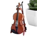 Tiny Violin Mini Home Decor Musical Instrument Display Cabinet Decorative Item For Adults Desk Bookshelf Doll House Accessories Zpaxo United States