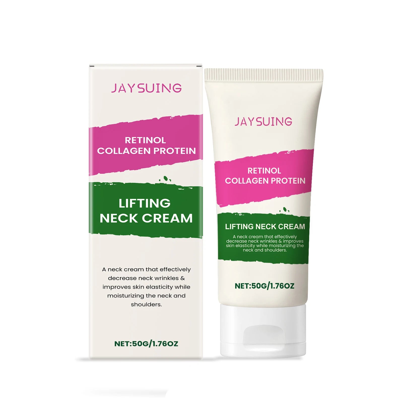 Jaysuing Collagen Neck Cream – Anti-Aging Firming & Wrinkle Cream Neck Firming Cream Zpaxo 50g boxed