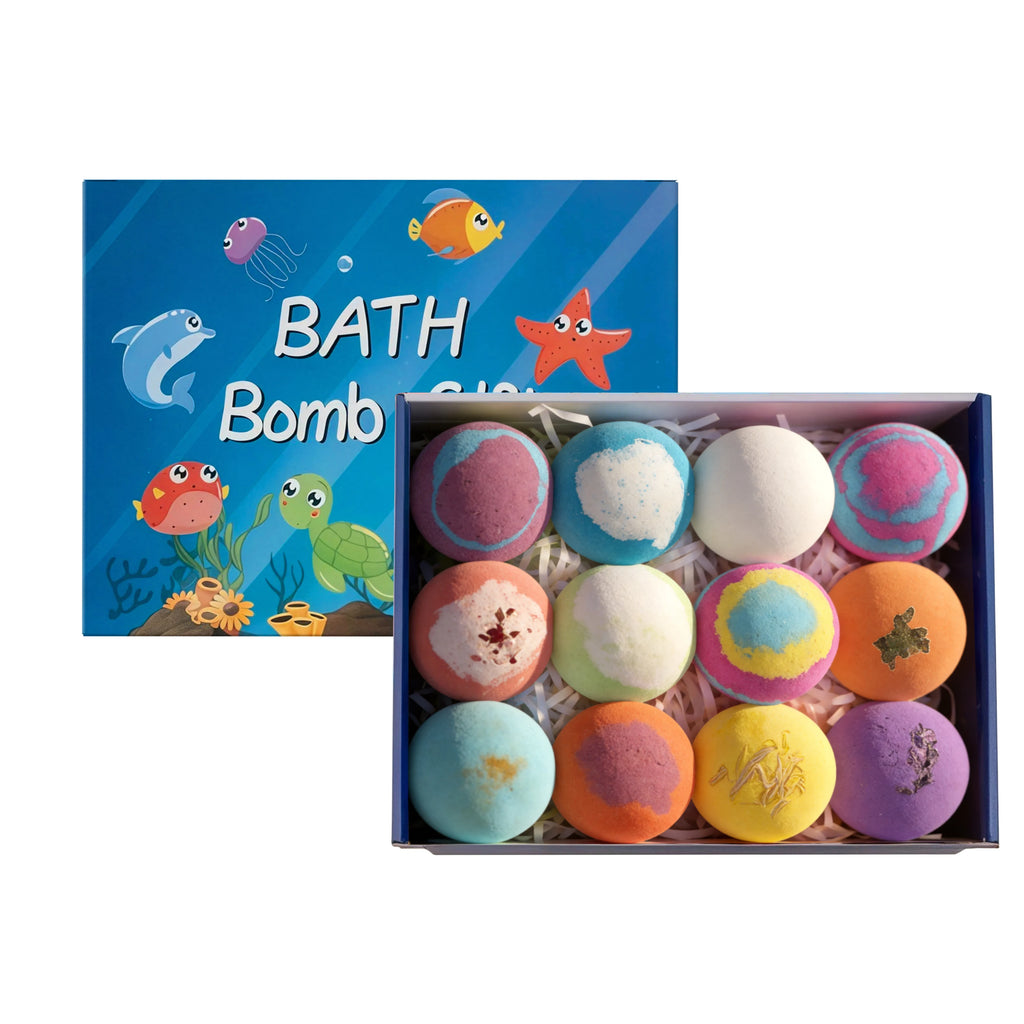 Kids Bath Bombs with Hidden Surprise Toys – 12-Pack Gift Set Kids Bath Bombs Zpaxo 12pcs Boxed
