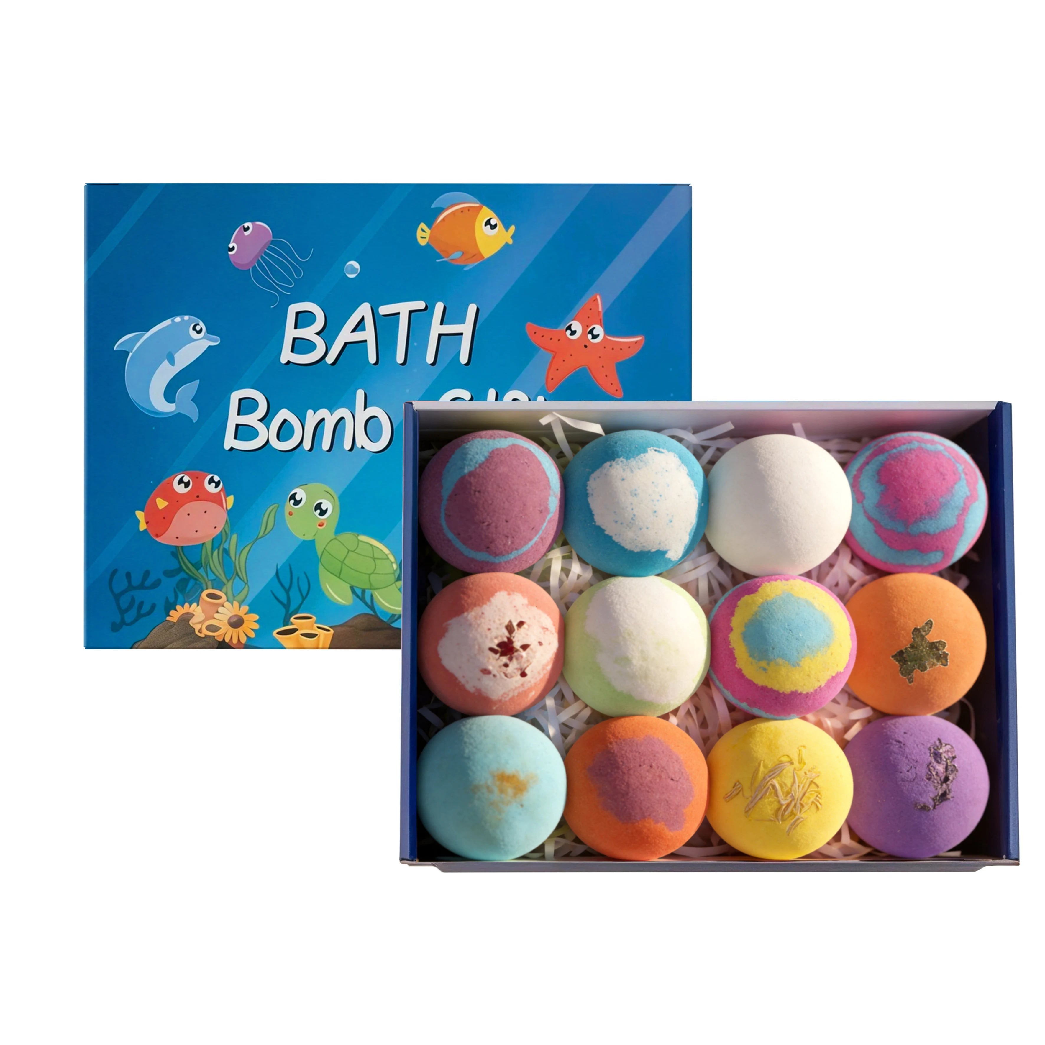 Kids Bath Bombs with Hidden Surprise Toys – 12-Pack Gift Set Kids Bath Bombs Zpaxo 12pcs Boxed