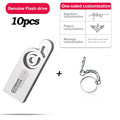 ZSUIT YF 10Pcs Metal Memorias USB Stick Original 128G Pendrive 64G Flash Drives Pen Drives 32GB USB Flash Drive U Disk Free Logo Zpaxo 8 GB Silver