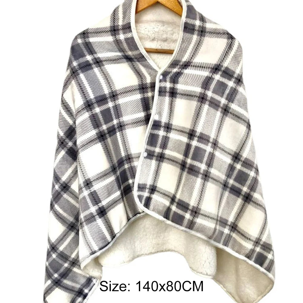 5V Wearable Heating Electric Blanket Shawl 3 Heated Level Throw Blanket USB Charging Coral Velvet 8 Heated Areas Fast Heating Zpaxo C