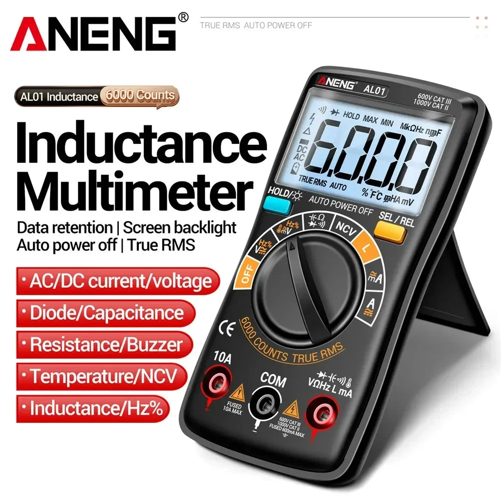 True RMS NCV Handheld 6000 Counts L Inductance Digital Multimeters
