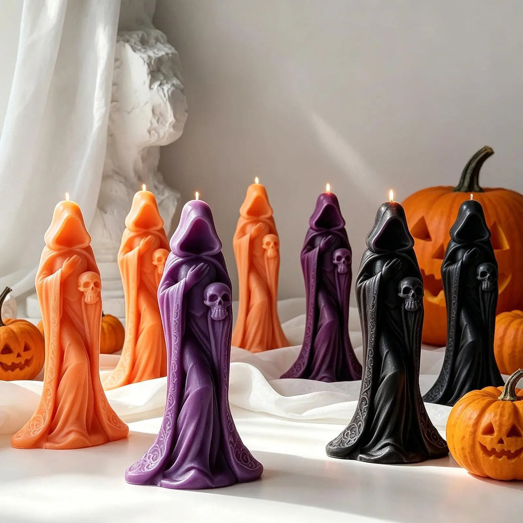 Halloween Candle Molds DIY Spooky Easy Release Reusable Gothic Making