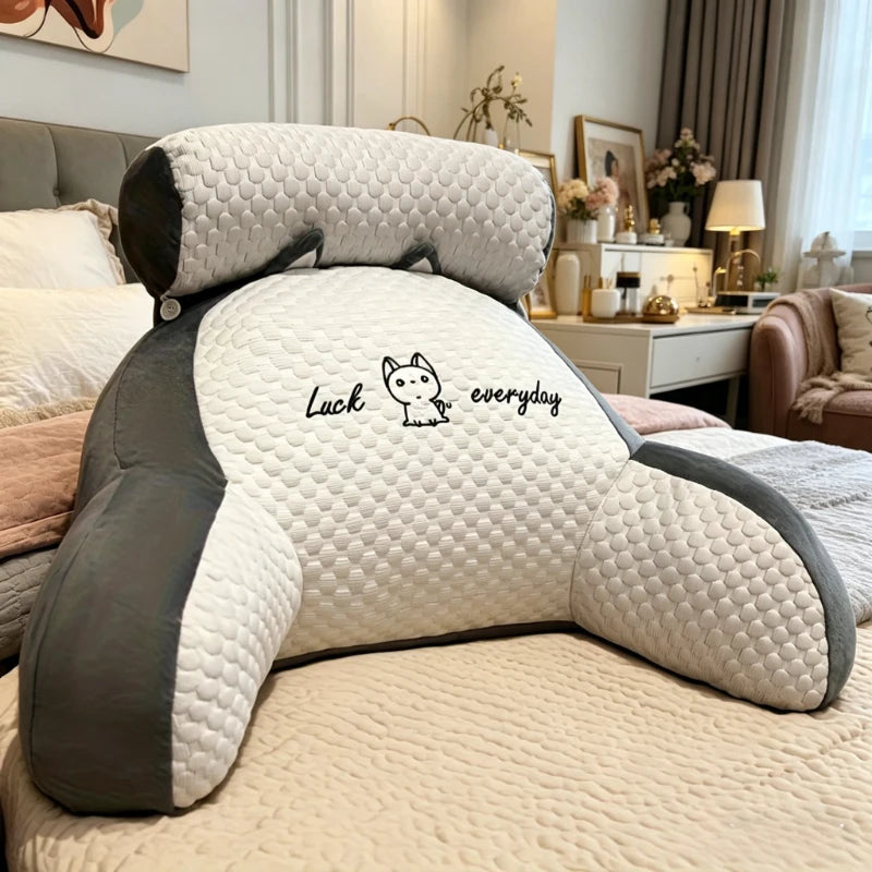 Ergonomic Reading Pillow Adjustable Back Support Soft Lumbar Bed Sofa