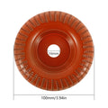 1/3/9Pcs Wood Carving Disc Set Bushing 100mm 95mm Angle Grinder Wood Grinding Wheel Burr Rasp Polishing Rotary Tool Accessories Zpaxo Orange 1PC