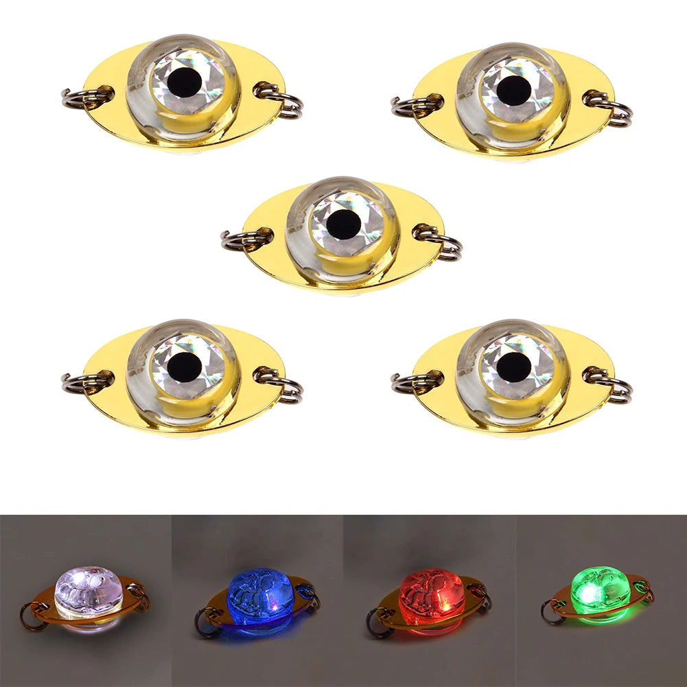 Underwater Fishing Light LED Lures Eye Shape Flashing Bait Lure Trap