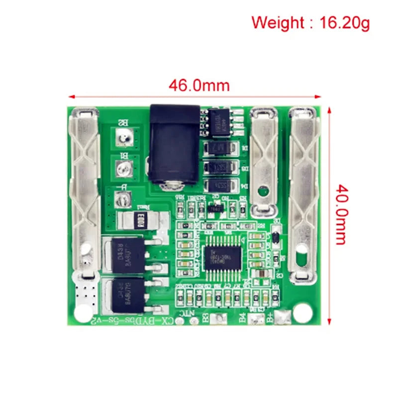 5S5 series battery charging protection board 18V21V 20A lithium-ion battery pack protection circuit board BMS module Zpaxo