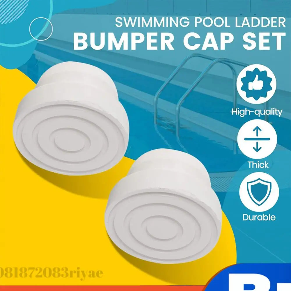 1-2PCS Pool Ladder Tubing Inside Plug Safety Bumper Cap Universal Pool Ladder Rubber End Caps for Inground Pool Protect Liner Zpaxo