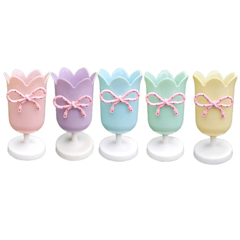 Tulip Pen Holder & Vase – Cute Floral Desk Organizer for Kids Decorative Pen Holder Zpaxo