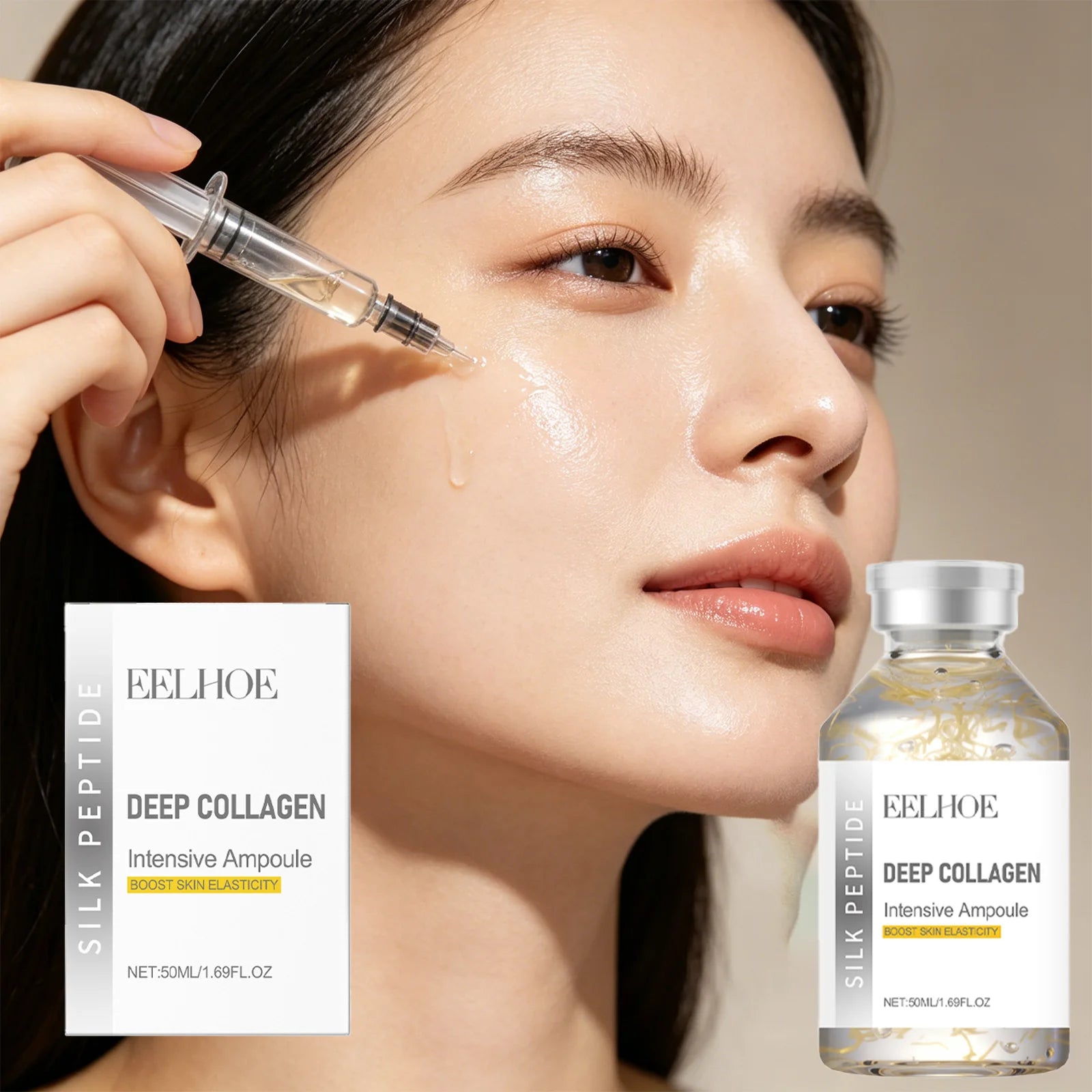 Deep Collagen Silk Peptide Niacinamide Serum Facial Serum Brightening Serum Moisturizer Refining Facial Contour Gentle Radiance Zpaxo