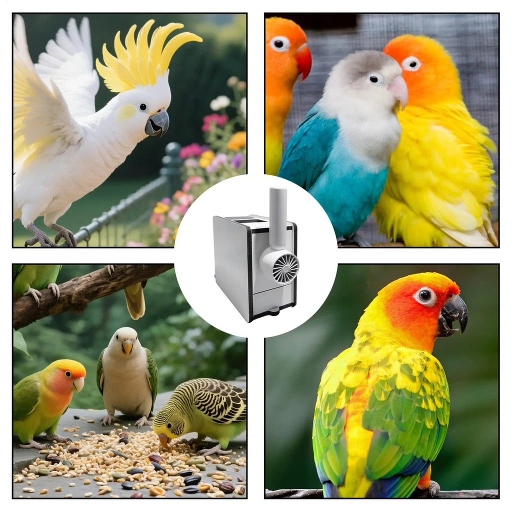 Wooden Bird Food Cleaning Blower Portable Handheld Fan Feed Shelling