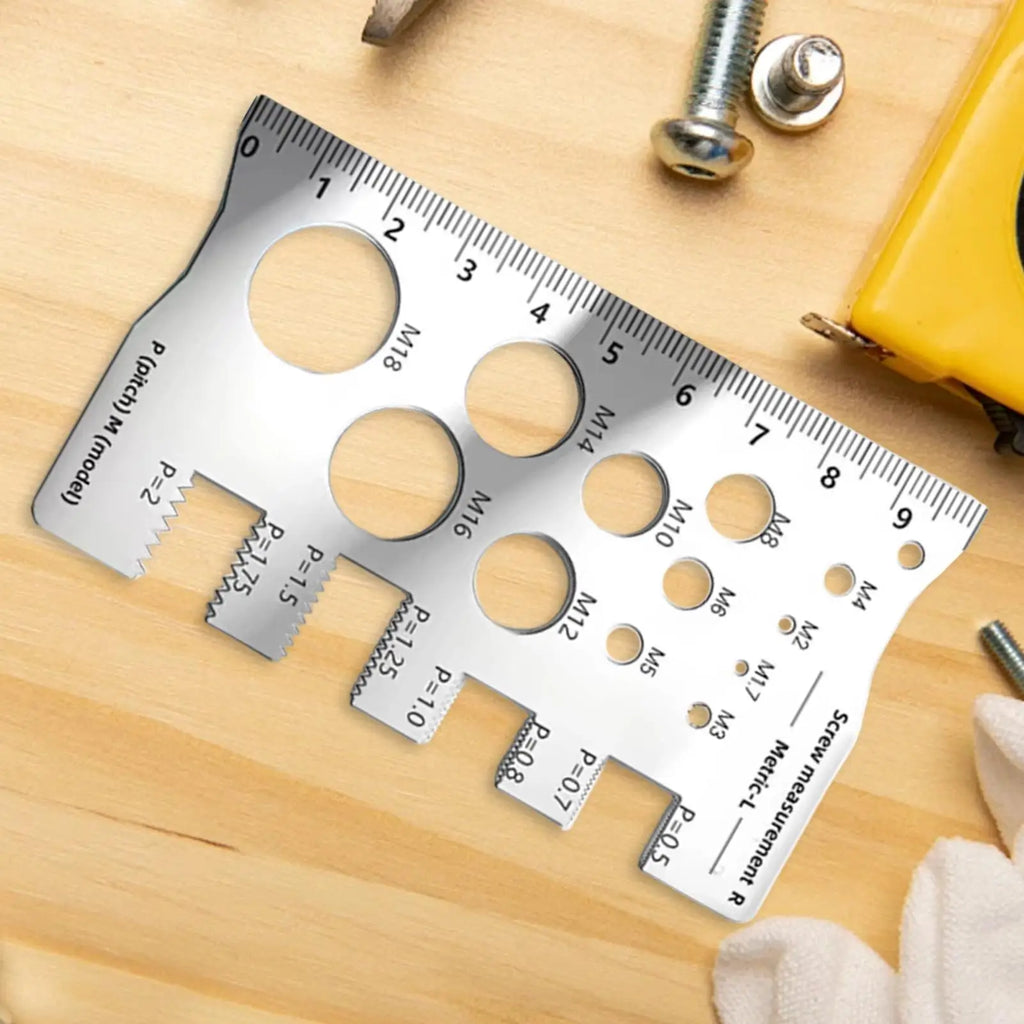 Screw Thread Pitch Gauge Ruler Measuring Tool Bolt Nut Metric