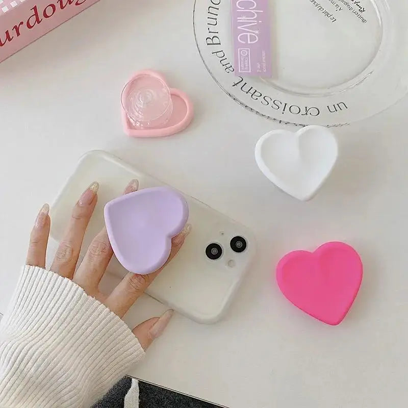 Ins Heart Silicone Phone Grip Bracket Universal Holder Iphone Android