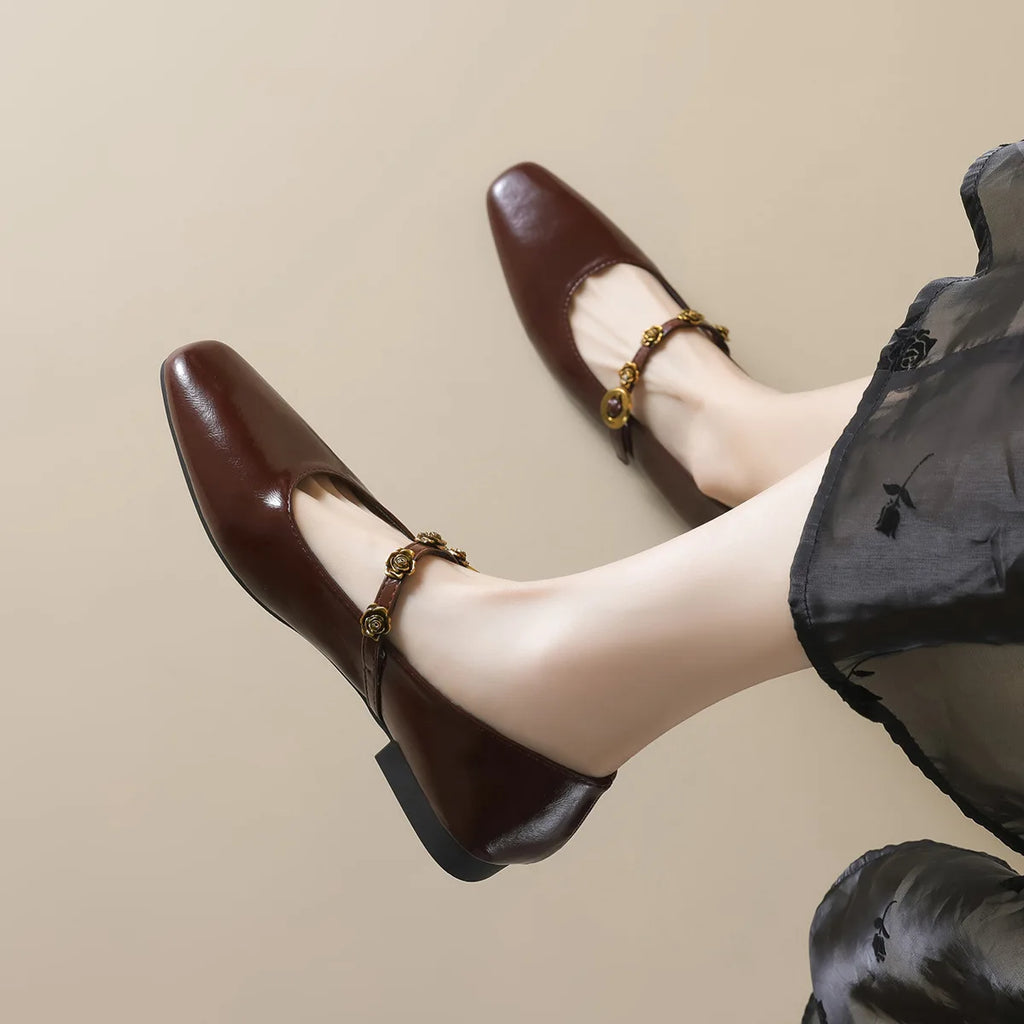 Flat Shoes for Women Spring and Autumn Retro Mary Jane Shoes Black Plus Size Women's Shoes Ladies Loafers Women Zapatos Mujer Zpaxo