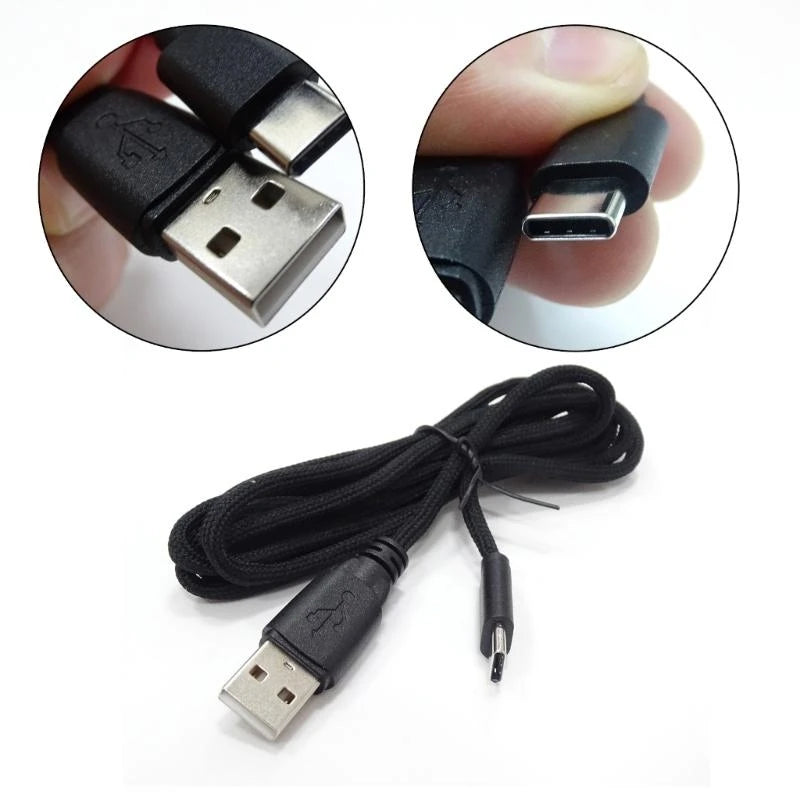 DIY USB Type C Mouse Line,1.8m USB Mouse Charging Cable Black Mouse and Keyboard Wire Replacement Repair Part Zpaxo