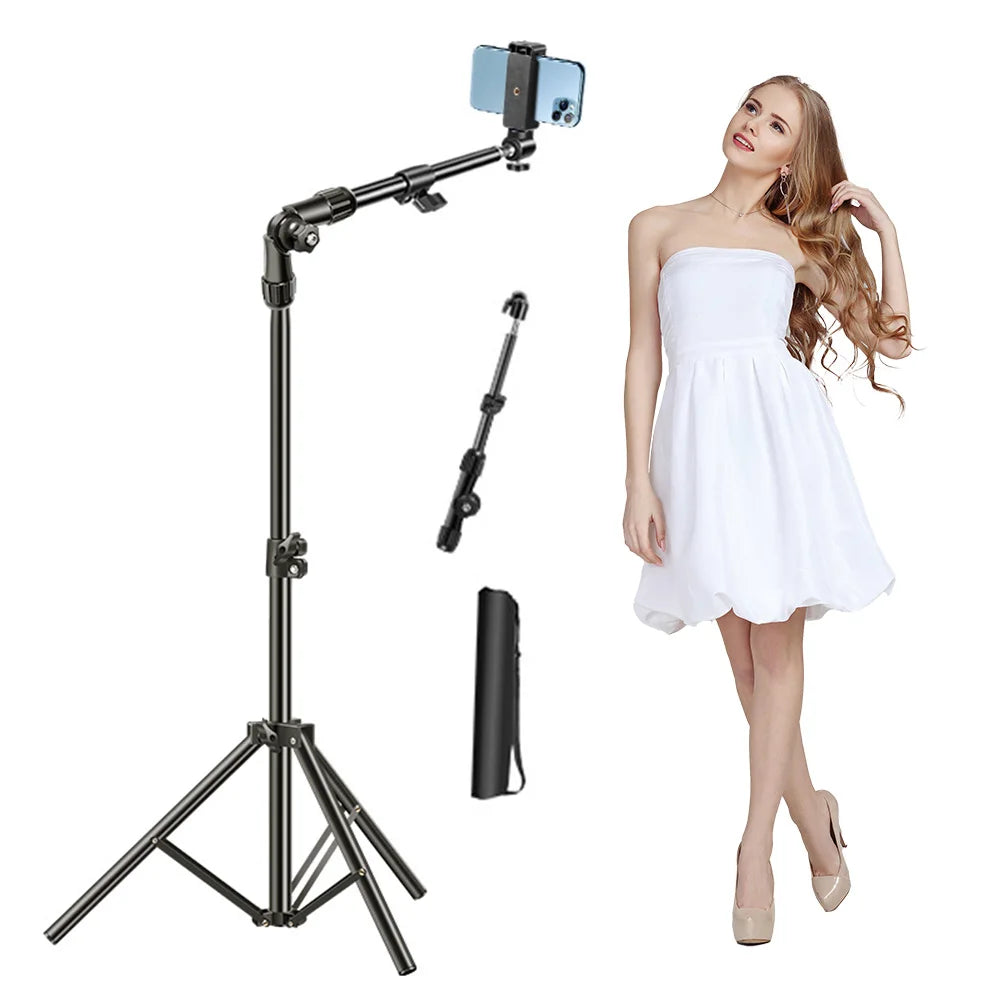 Horizontal Overhead Tripod Adjustable Cell Phone Stand Recording