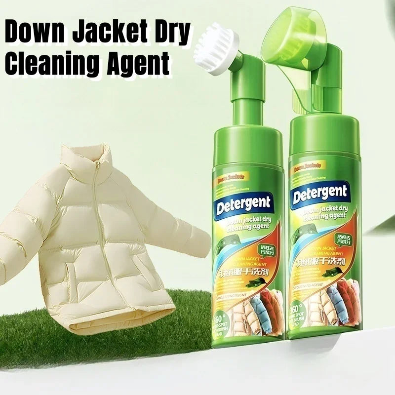 Down Jacket Dry Cleaning Spray Downwear Detergent Agent Dry Cleaner Oil Stain Remover Down Jacket Clothing Foam Cleaning Liquid Zpaxo