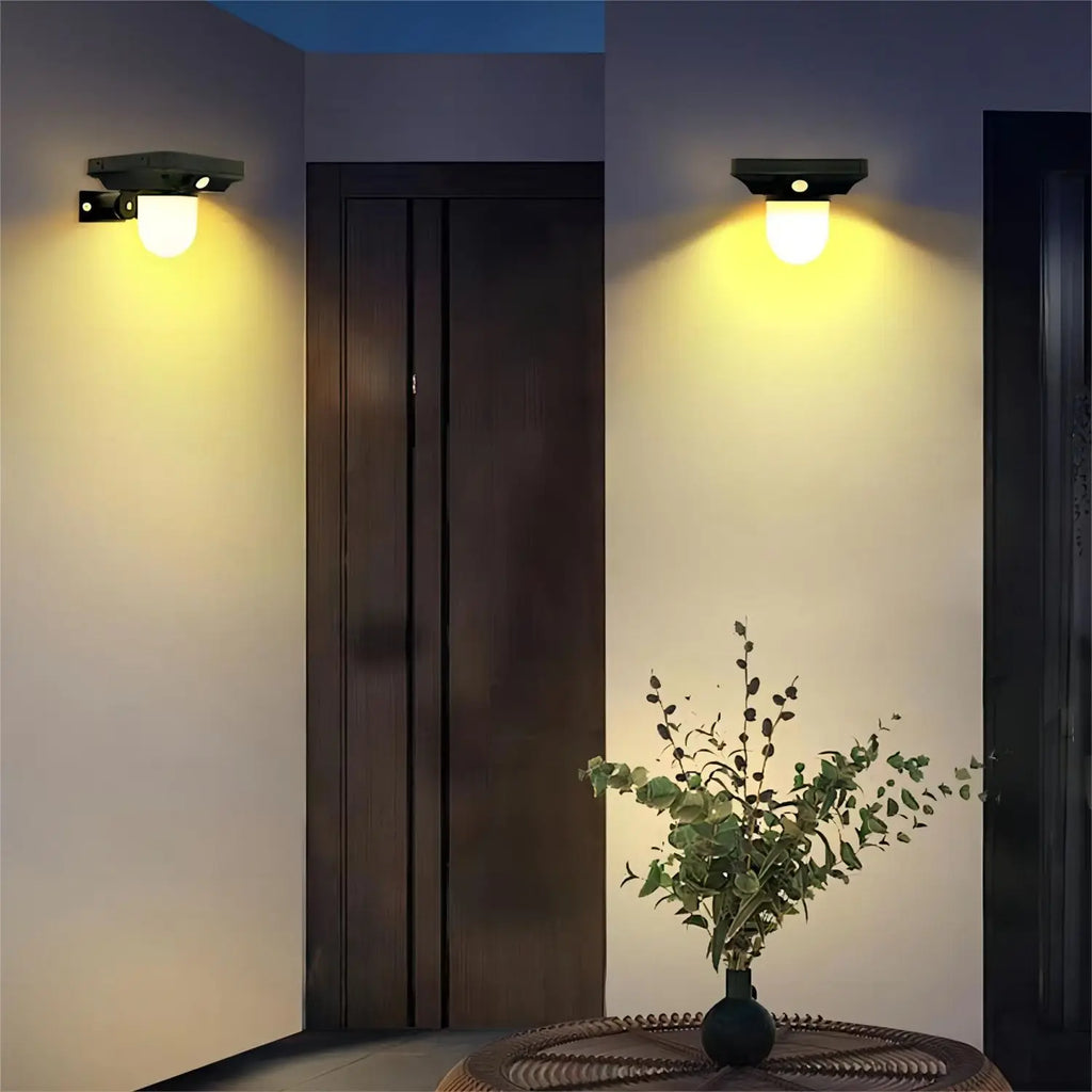 Solar Lights Outdoor Garden Solar Powered Wall Lamp Waterproof Motion Sensor Pathway Light Landscape Path Yard Backyard Lawn Zpaxo