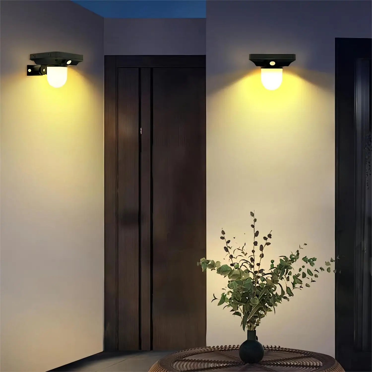 1-4PC Solar Landscape Spotlights Garden Motion Sensor Pathway Lights 3 Modes Waterproof Wall Lamp Patio Lawn Walkway Decor Zpaxo