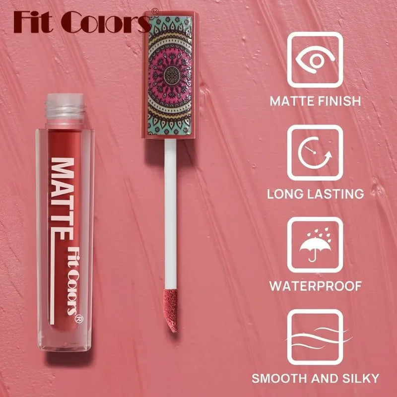 6Colors Matte Lipstick Waterproof Velvet Texture Liquid Lip Gloss