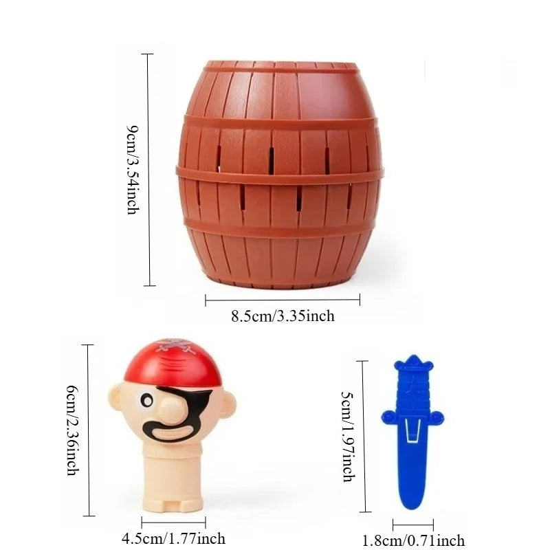 Funny Pirate Barrel Toy Sword Stab Jumping Game Board Children