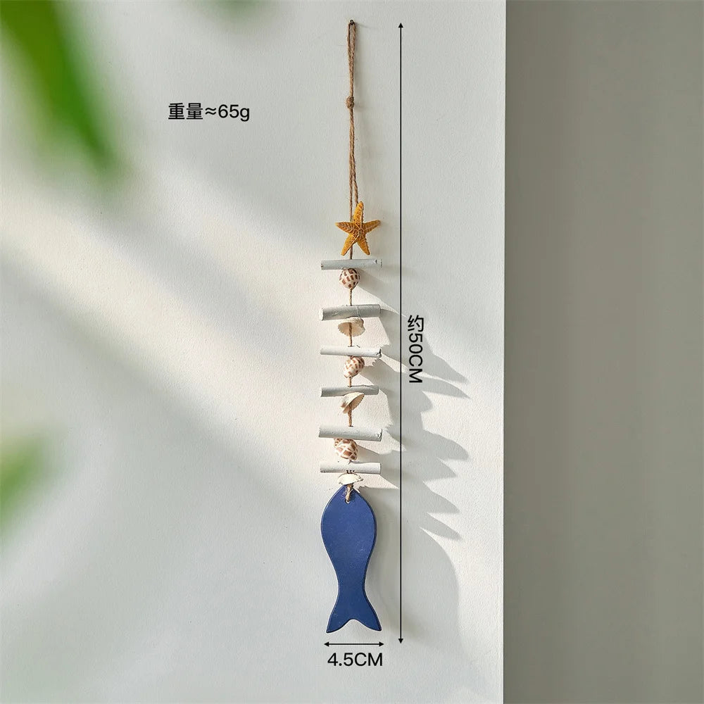 Wooden Fish Wall Hanging Ornaments | Nautical Beach Decor