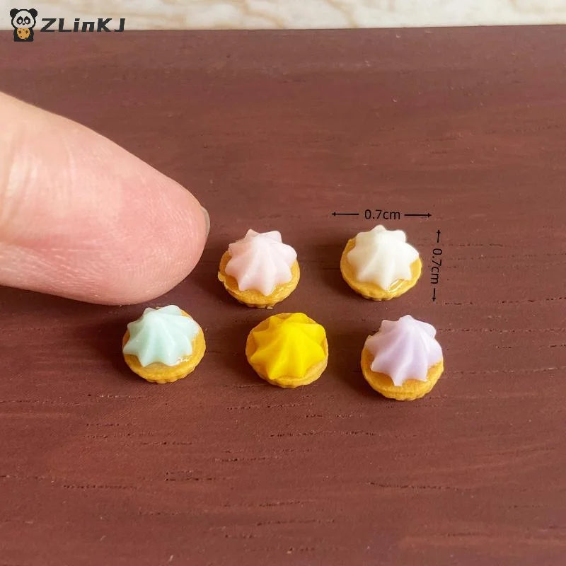 ▶1/5Pcs Miniature Dollhouse Cream Cake Dessert Christmas Strawberry Ice Cream Cup Pretend Play Kitchen For Kids Toy Accessories Zpaxo