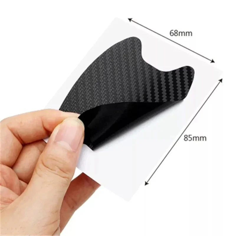 4-Pack Carbon Fiber Car Door Handle Protection Film Set