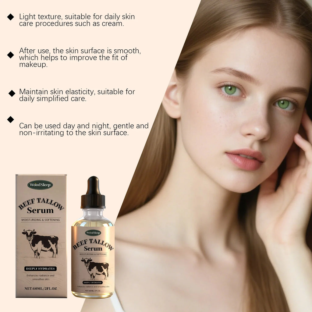 Beef Tallow Serum Moisturizing Repair Brighten Hydrating Face Anti Aging Dark Spot Barrier Essence Remover Shrink Pore Whitening Zpaxo
