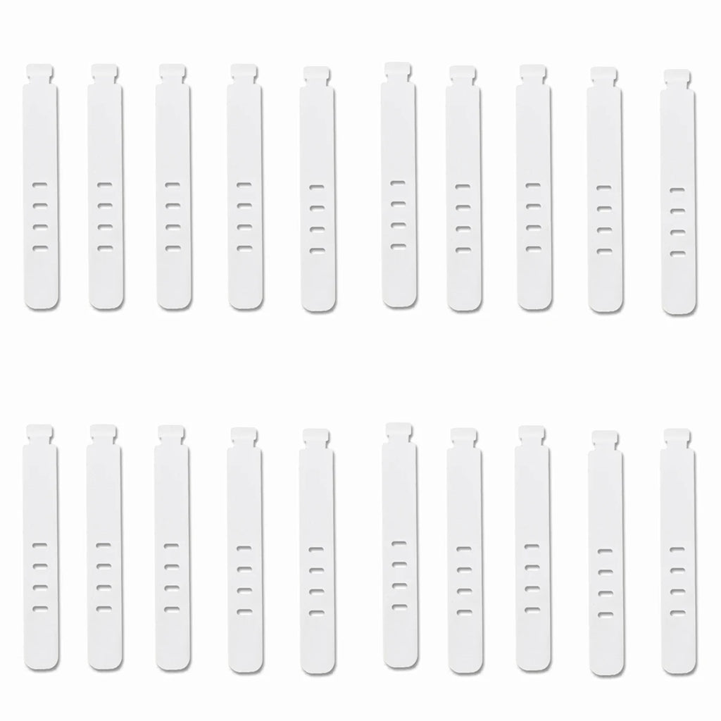 4-20pcs Silicone Cable Winder Organizer Earphone Clip Phone Charging Wire Cord Management Buckle Straps Line Storge Holder Clips Zpaxo White-20PCS