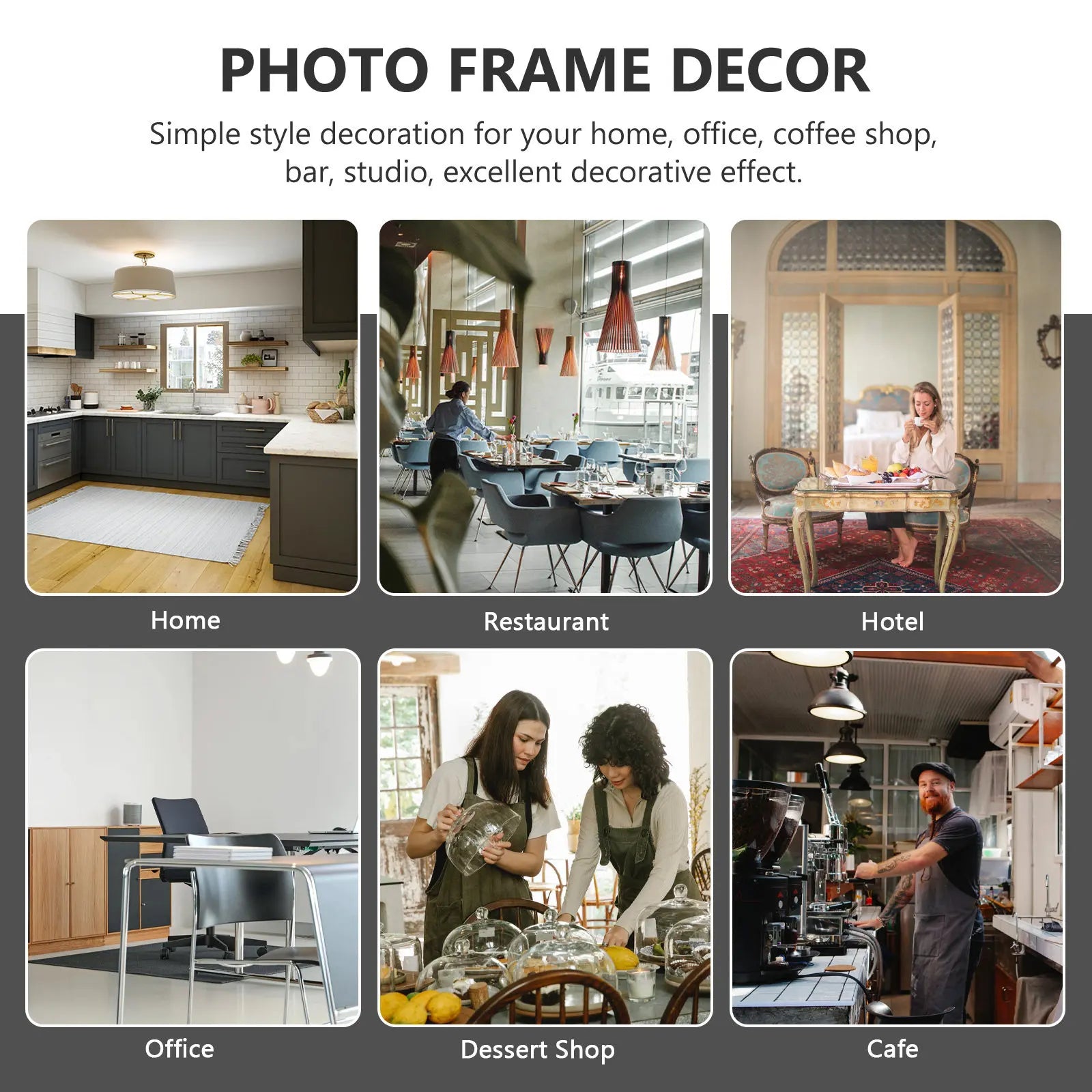 Small Wooden Photo Frame Decorative Display Picture Home Living Room