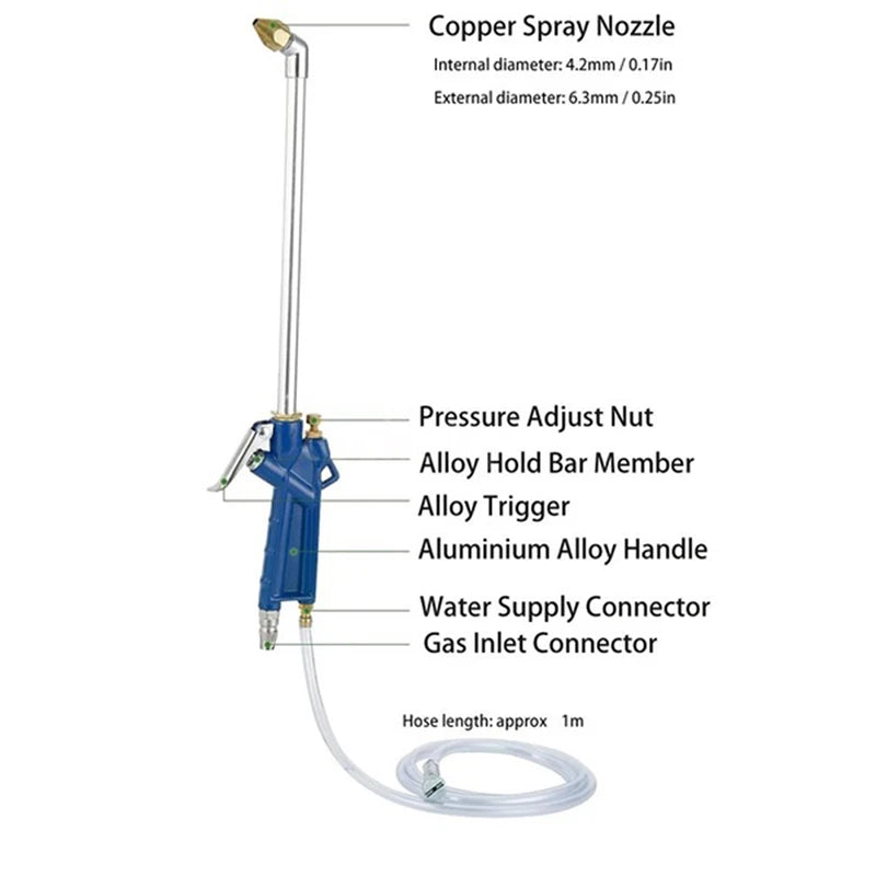 Air Power Siphon Engine Oil Water Cleaner Gun Cleaning Degreaser