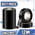 Electrical Insulating Tape Black Electrical Tapes Flame Retardant Strong Adhesive Wire Harness Tape for Electrical Wiring Tape Zpaxo 12M(2roll)