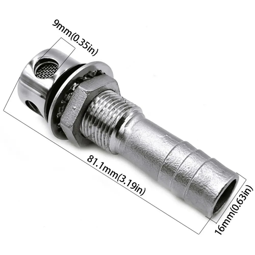 Stainless Steel Fuel Tank Vent Straight Air Vent Universal Design Marine Air Vent Marine Grade Flush Mount Boat Vent Fuel System Zpaxo